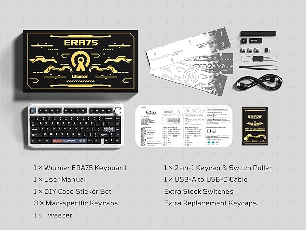 75% Wireless Keyboard with Knob Full Aluminum, VIA/QMK Custom Mechanical Keyboard