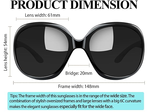 Joopin Oversized Sunglasses Womens Polarized