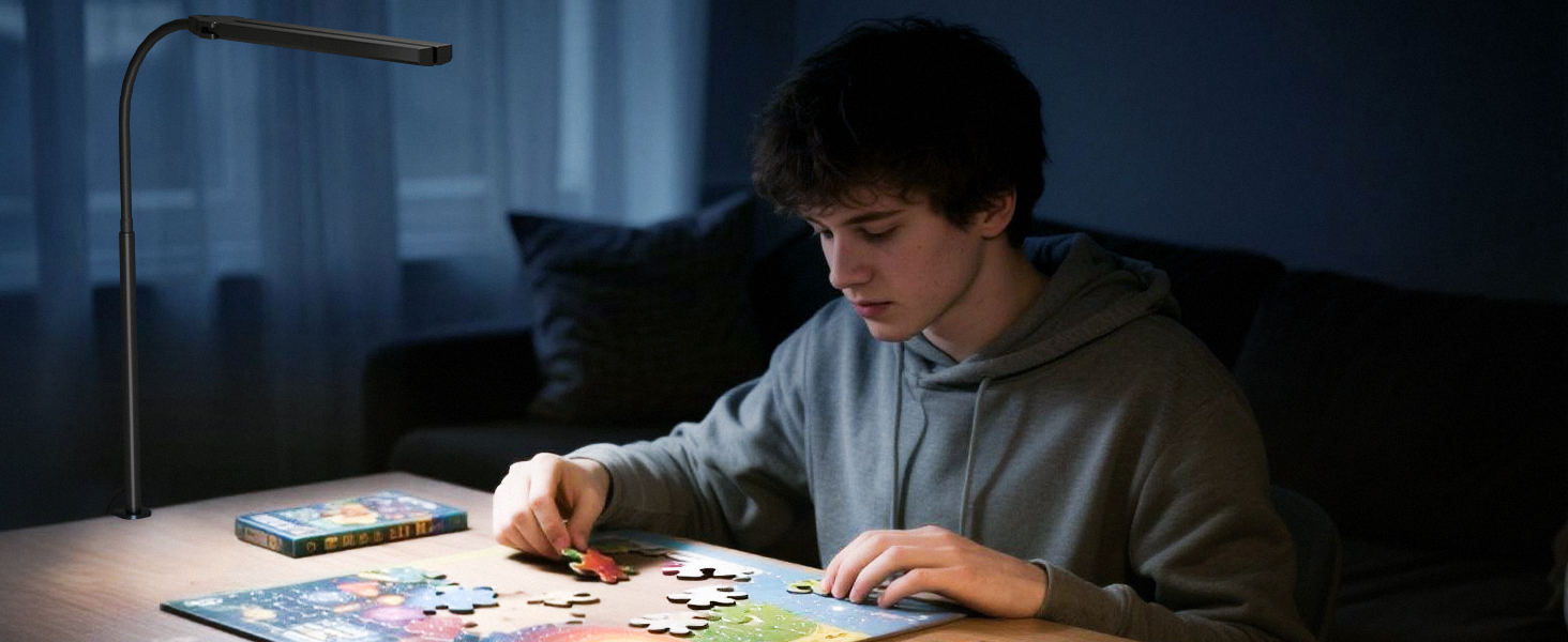 hobby puzzling desk lamp with clamp