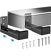 WALI Universal Soundbar Wall Mount, Center Channel Speaker Wall Mount Dual Bracket Hold up to 33 ...