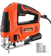 ValueMax Jig Saw, 6.5AMP Jigsaw Tool Kit with 6 Variable Speeds, 4-Position Orbital Setting, ±45°...