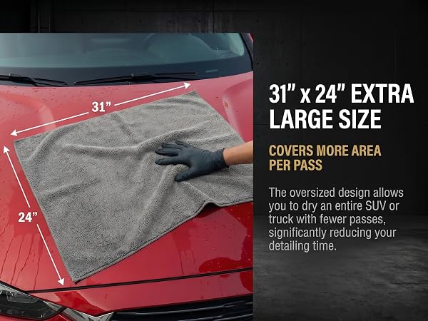 car towels drying