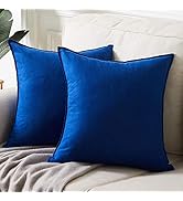 Fancy Homi 2 Packs Premium Faux Suede Decorative Throw Pillow Covers, Super Soft Square Pillow Ca...