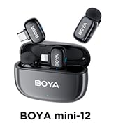 BOYA Mini Wireless Lavalier Microphone for iPhone 16/15 Series iPad iOS Android Phone,30H Battery...