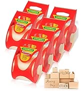 Clear Packing Tape with Dispenser-6 Packs Heavy Duty Packaging Tape for Moving Boxes-Noiseless Sh...