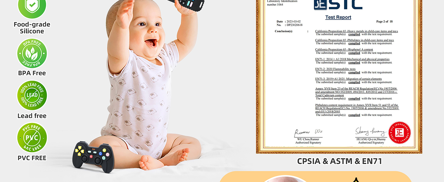 Silicone Baby Teether Remote Control Toy for Newborn Infant Boy Girl Autism