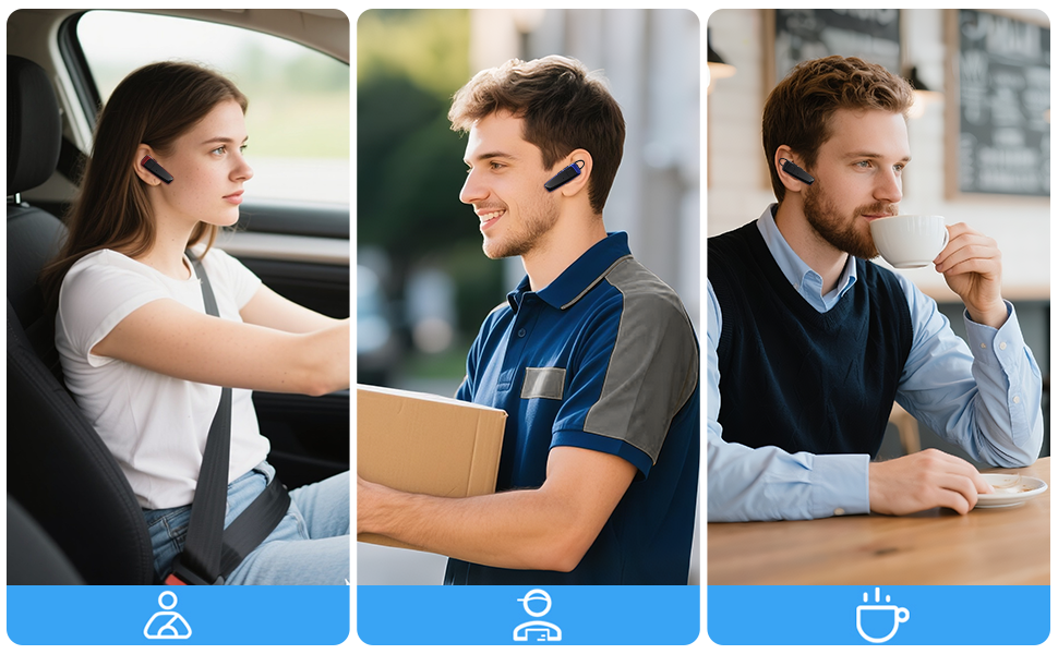 bluetooth headset wireless earphone single earpiece commercial headphones