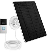 Solar Panel Compatible with Ring Video Doorbell 3+ /3 and 4, Battery Video Doorbell Plus, 13ft Ch...