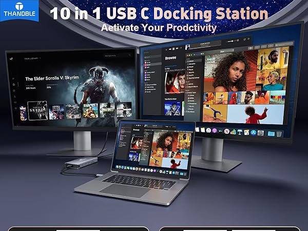 Docking station dual monitor