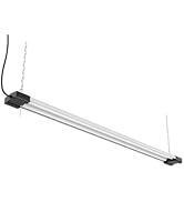 DYMOND 4FT 50W Metal Cover Utility LED Shop Light Fixture with Pull Chain Switch Daylight 5000K f...