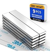 SRENMSMT Powerful Neodymium Bar Magnets, 9 Pack Rare Earth Magnets, Heavy Duty Magnets, Rectangul...