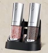 Salt and Pepper Grinders with Charging Base