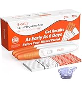 Pregnancy Test Strips Kit with Cup, iHealth Early Detection High-Sensitivity HCG Tests Detect 6 D...