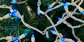 christmas lights blue