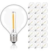 ALAMPEVER G40 LED Replacement Light Bulbs for String Lights, Shatterproof Globe Bulbs, 5W Equival...