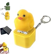 Duck Quacking Fidget Toy, Fun Stress Relief Toy with Led Lights, Cute Duck Quacking Keychain, Adu...
