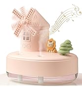 Ultrasonic Humidifiers for Bedroom and Office,Cold fog humidifier with music box, rotary windmill...