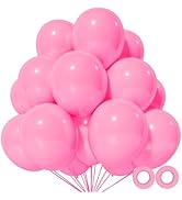 Pink Balloon 110pcs, Pink Latex Balloons12 inch for Birthday Valentine's Day Wedding(with 2 Ribbons)