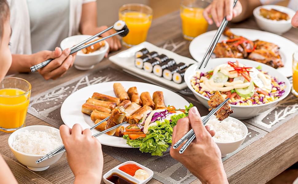 stainless steel chopsticks, metal chopsticks, chop stick set