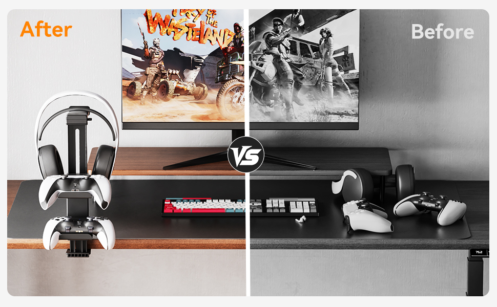 Controller &amp;amp; Headset Holder for Desk