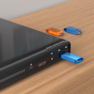 DuraPlay DVD player with USB port supports MP3, WMA, and JPEG playback up to 128GB