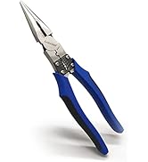 Needle Nose Pliers-KAIHAOWIN 9" Heavy Duty Chrome-Vanadium Steel Long Nose Pliers-Crimper Winding...