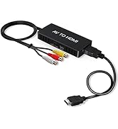 RCA to HDMI Converter, AV to HDMI Converter, 1080P Mini Composite to HDMI Adapter, Support PAL/NT...
