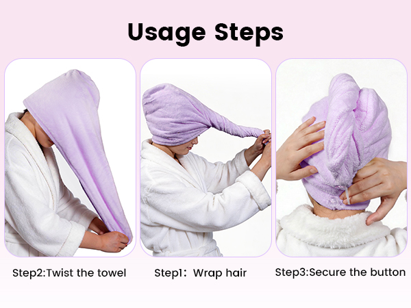 microfiber hair towel wrap