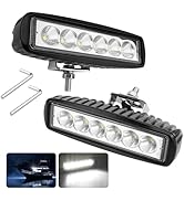 RVZONE Waterproof Led Boat Lights, 18W LED Spreader Lights 1200LM 120°Flood Light, 6.3in Deck Doc...