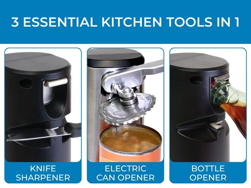 Kenmore&amp;#39;s One-Touch Electric Can Opener Combines 3 Essential Kitchen Tools