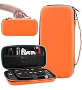 FUNDIARY Orange Carrying Case for Nintendo Switch 2 - Bulit in 10 Game Card Slots, Slim Large Sto...