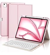 BORIYUAN iPad Air 13 inch Case with Keyboard (M2, 2024), Detachable Wireless Bluetooth Keyboard, ...
