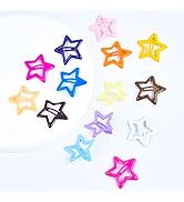 Aitxpaotn Star Hair Clips, 14 Pcs 1.22 inches Colorful Star Hair Clips, Snap Star Hair Barrettes ...