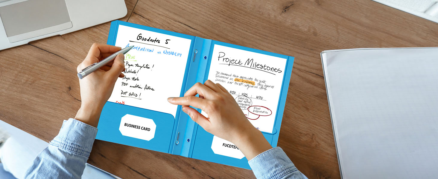 FUCDTEFC 2 Pocket Folders with Prongs
