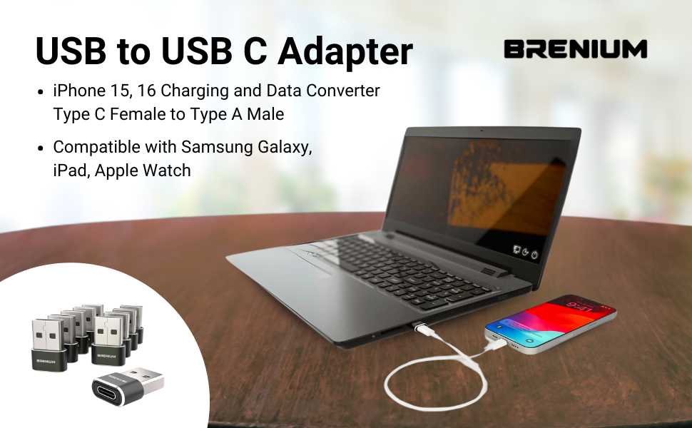 USB to USB-C adapter, USB-A to USB-C converter, iPhone 15 16 adapter, laptop charger,USB-C connector
