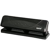 Eagle Reduced Effort 3 Hole Punch, Low Force Paper Puncher with 20 Sheet Capacity, Heavy Duty, Sq...