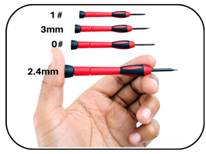 4 mini precision screwdrivers red