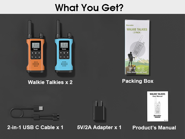 walkie talkies 2 pack