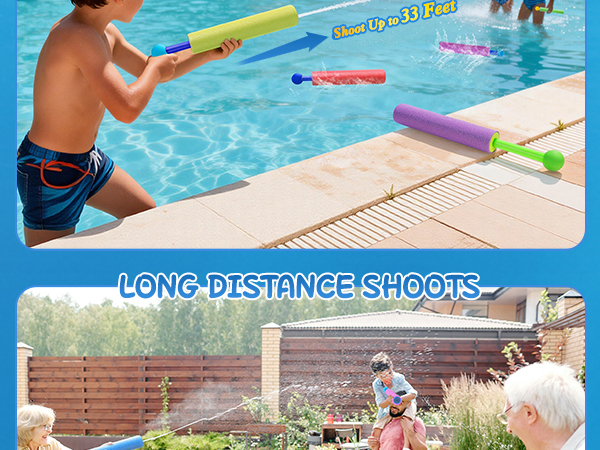 water gun blaster super soaker toys foam bulk squirt guns pool toys for kids ages 4-8 8-12