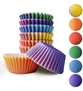 300PCS Gradient Cupcake Liners Small Cupcake Cups 6 Designs Mini Cupcake Papers Baking Cups Cupca...