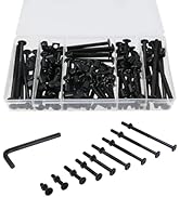 UTALIND Black M6 Hex Drive Socket Head Cap Screws with Spanner Furniture Long Screw Hardware Barr...