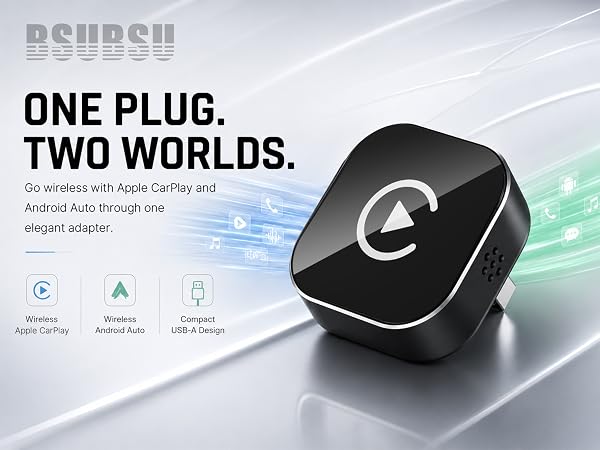 BSUBSU 2-IN-1 Wireless CarPlay Adapter