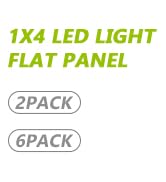 YXL 1x4 LED Flat Panel Light, Drop Ceiling Lights Fixture, Selectable Features, 20W/25W/30W/35W/4...