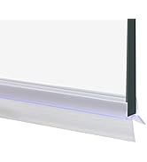 Qiveno Shower Door Bottom Seal, Frameless Glass Shower Door Seal Strip with Drip Rail 3/8" Thick ...