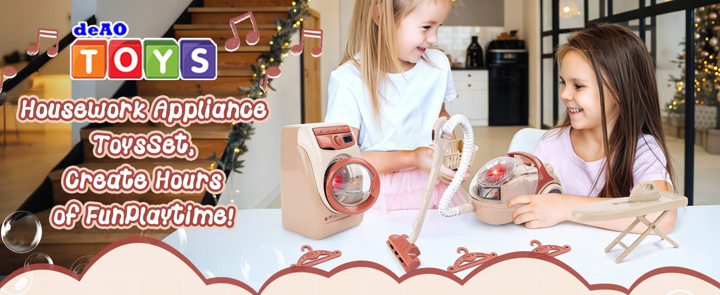 Kids Toy Washing Machine &amp;amp; Vacuum Playset