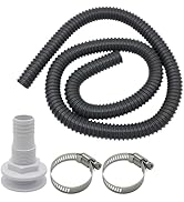 YQMIGU 1-1/8 Inch Bilge Pump Flexible Kink-free PVC Hose, The Length Can Reach 6FT, With 2PCS Sta...