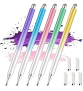 Stylus Pen for Touchscreen 5 PCS, 2 in 1 High Precision Universal Stylus Pen for iPad/iPhone/Sams...