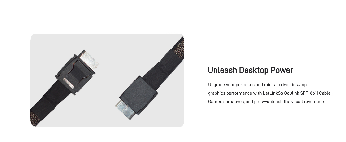 LetLinkSo Gen4 PCIe 4.0 Oculink SFF-8611 Connector