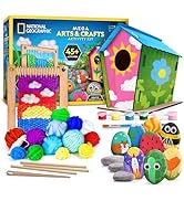NATIONAL GEOGRAPHIC Mega Arts &amp; Crafts Activity Kit – 3 Craft Kits in 1 to Build, Paint, Weave &amp; ...