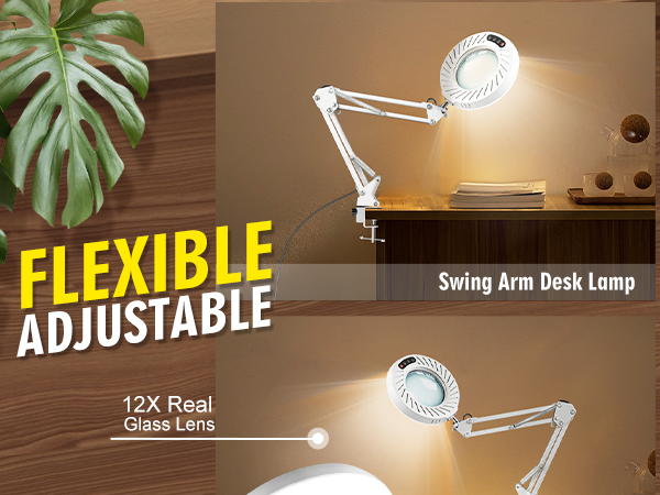 magnifying glass with light and stand